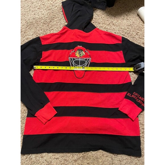 Chicago Blackhawks Rugby Pullover Hoodie by Starter Or KLEW. Size XL - Picture 4 of 9